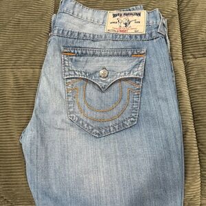 True Religion Light Blue Straight Leg Jeans